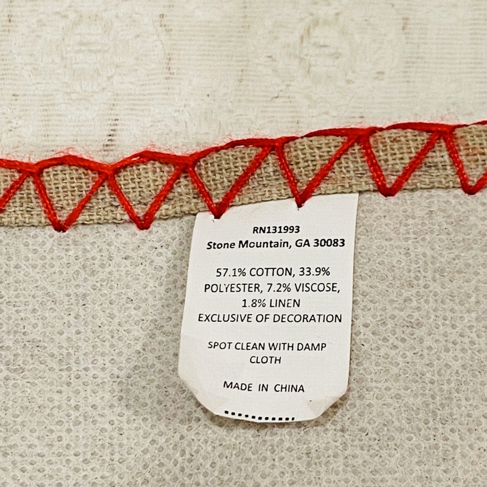 N29-NEW Christmas Linen with Stewart Tartan Reindeer Pillow Band/Wrap - Picture 7 of 9